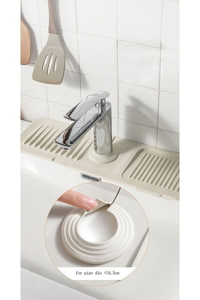 stilsenin34 Water Catcher Faucet Mat 37X14 cm Protective Faucet Sink Dish Sponge Mat for Kitchen Bathroom
