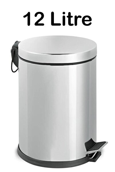 Tiesa Home Kanta za smeće od nehrđajućeg čelika, 12 litara, sa pedalom i unut...