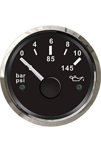 Mors Yağ Göstergesi, Siyah, 10 Bar, 12/2V, 55mm, Tekne Yağ Göstergesi