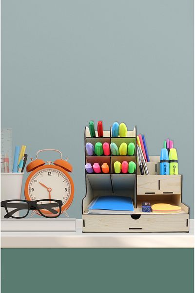kutuTR Notpa 10 Compartment Drawers Desktop Organizer Pen Holder MOUNT MADE