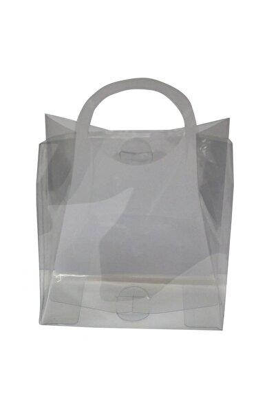 E Elmas Asetat Çanta Şeffaf (5 ADET) 16x14x7