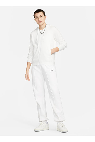 Nike Beyaz Kadın Zip Ceket DV8046-121 W NSW AIR FLC HD FZ
