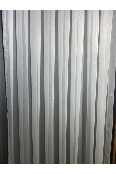 Epay Balık Sırtı/ Çizgili / Kaliteli / Ütü İstemez Tül Perde (1/2,5) Orta Pile