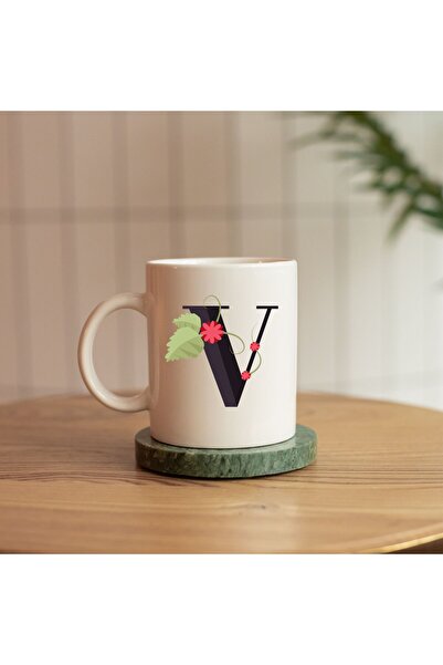 YAPO TİCARET كوب مطبوع عليه حرف V