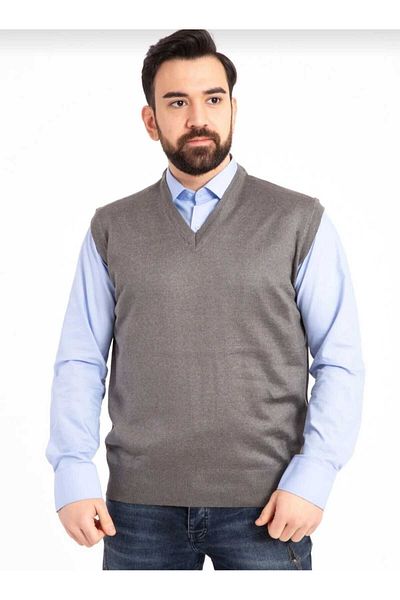 KURAFF Men's Thin Wool Knitwear Knitted Regular Fit Dad Sweater