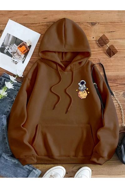 Machetta Φούτερ με κουκούλα Unisex Plus Size Galaxy με στάμπα με κουκούλα