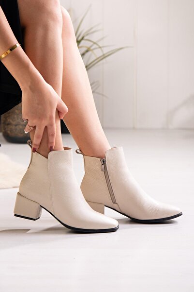 lizshoe LİZSHOE HAKİKİ DERİ KADIN GÜNLÜK BOT OBN 100823K