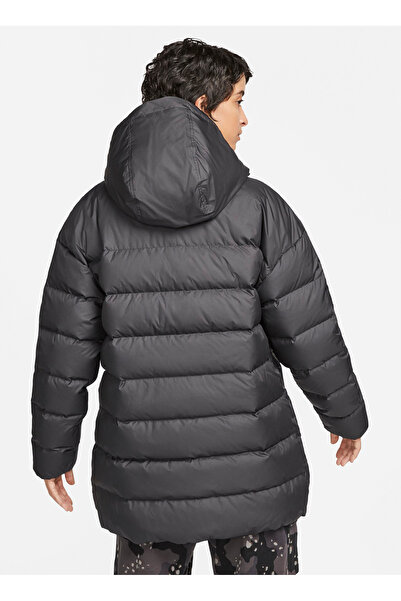 Nike Black - Gray - Silver Women's Parka DQ6873-010 W NSW SF DWN WR PARKA