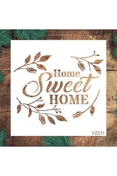 Stencil Design Yz211 Home Sweet Wall Wood Glass Painting Pattern