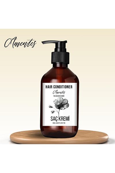 Amentes Μπουκάλι Conditioner 500 ml Γυαλί με Ετικέτα