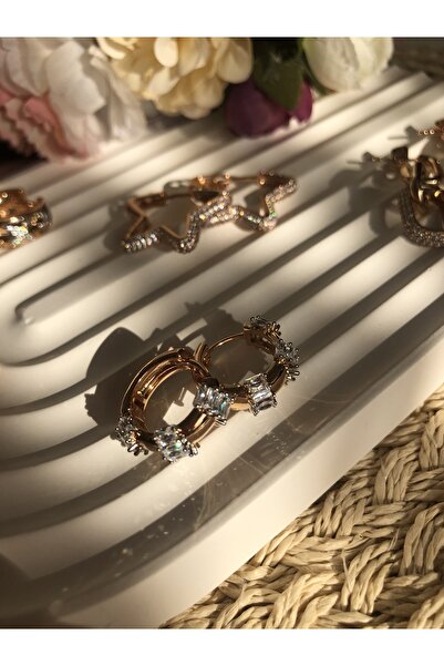 IN Accessories حلق XUPING بحلقة من حجر الزركون الرغيف الفرنسي