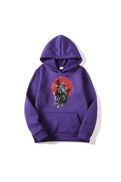 MAGORS Памучен суитшърт с качулка и дълъг ръкав с щампа Mandorian SVART WEAR
