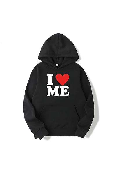 MAGORS SVART WEAR Hanorac cu mânecă lungă din bumbac imprimat I Love