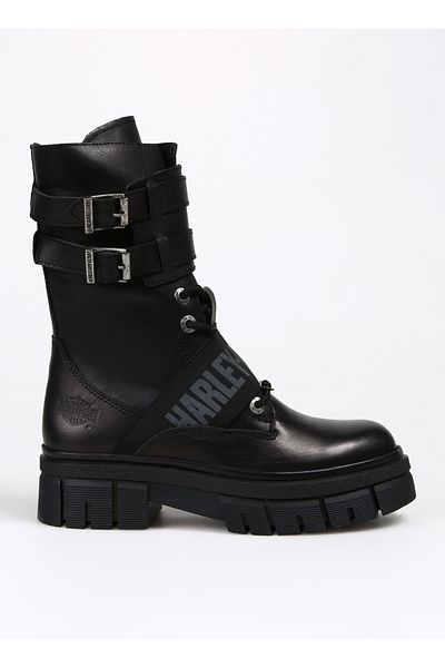 Harley Davidson Cizme din piele de dama negre ELINA
