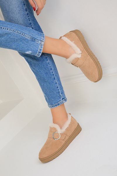 SOHO Nude Suede Women's Boots & Booties 18623