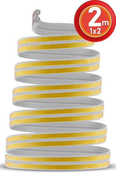 Telvesse 1x2=2 Mt Telvesse Door Window Water Cold Proof Insulation Tape Insulation Wick (LIGHT-GREY)