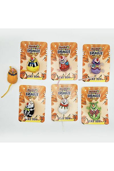 Eurocat Cat Toy - Chubby and Mixed Color Mouse with Sound