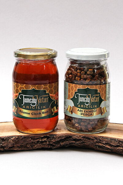 Tuncay Yatar Arıcılık Süzme Çiçek Balı 500 Gr + Arı Ekmeği (Perga) 150 Gr