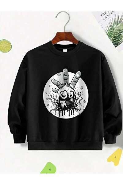 MAGORS SWEATSHIRT PENTRU COPII CU GAT CIRCULAR, 3 FĂRĂ, BUMBAC, IMPRIMAT