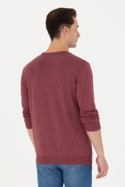 U.S. Polo Assn. Pánský svetr Claret Red Basic