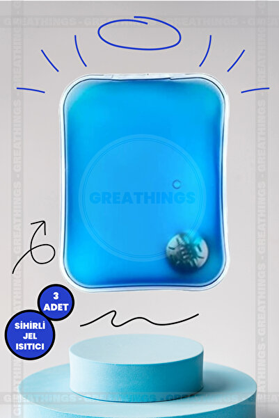 Greathings 3 Adet Kare Şekilli Sihirli Jel Isıtıcı, Yeniden Kullanılabilir Isınmatik, Cep Sobası, El Isıtıcısı