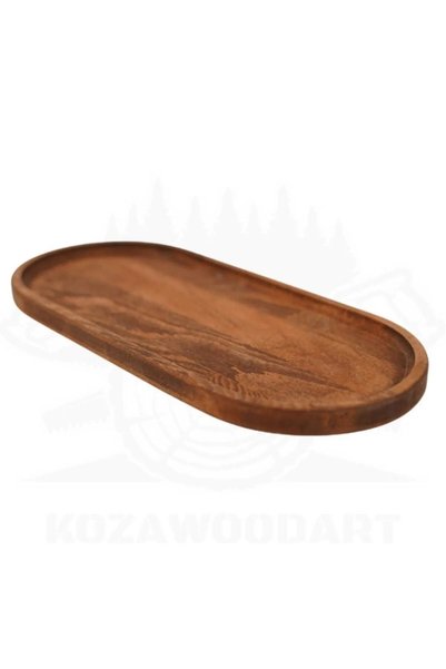 Rabo Craft طبق تقديم/عرض بيضاوي الشكل مصنوع من الخشب الطبيعي 100%