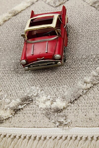 Dekorenti Çam Halı Enti Halı Step 2203 Gri Iskandinav Desenli Makine Halısı