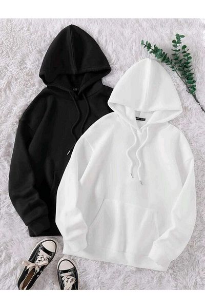 MY ROTA Sports Oversize Hooded Sweatshirt Hoodie - Pack of 2