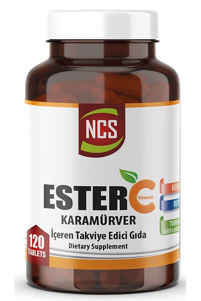 NCS Ester C 1000 Mg 120 Tablet Caramure Orange Glass Aserola