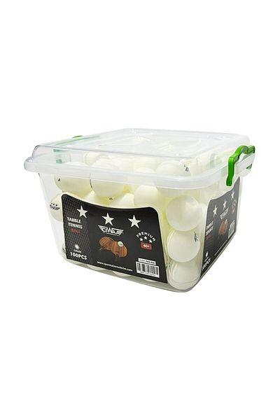 CIWAA Table Tennis Ball 3 Star Without Accessories 100 Pieces with Bucket White