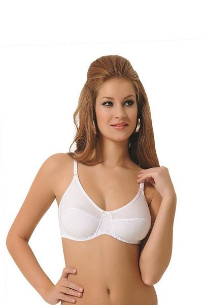 NBB 5 τεμάχια, Oversized, Χωρίς Στήριγμα, Λεπτό λουράκι, Χτενισμένο Βαμβακερό Σουτιέν Λευκό