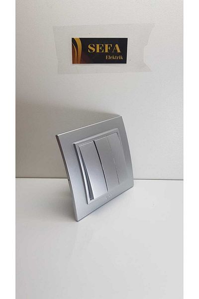 ELBİ METALLIC GRAY TRIPLE KEY FRAMED DRESS ZENA SILVERLINE SERIES