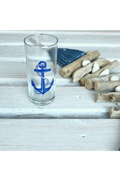 The Lucid Lab Sailor / Çapa Baskılı Paşabahçe Rakı Kadehi - 6 Adet