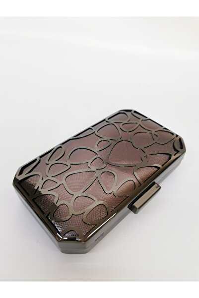 NAZART Women's Venom Platinum Evening Dress Clutch Portfolio Handbag Wedding Engagement Evening Bag