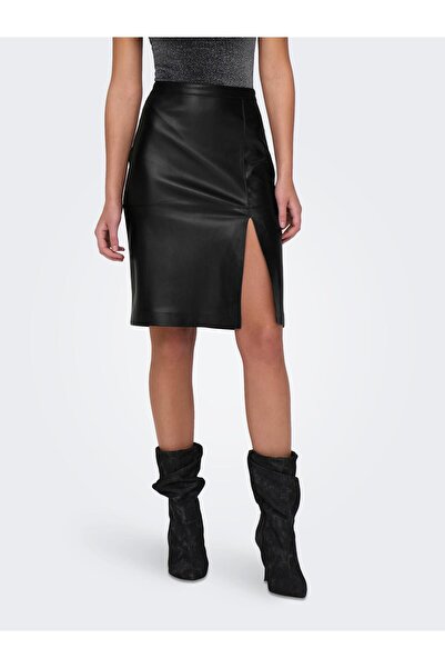 ONLY FUSTA CREION DIN PIELE SINTETICĂ ONLOLINE OTW Fusta creion din piele artificială cu fante adâncă