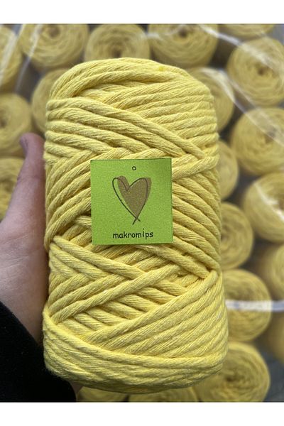 Makromİps Macrame Rope 250 gr Single Twisted Cotton Guaranteable RAINBOW BAG SLIPPERS BASKET CURTAIN SUPLA