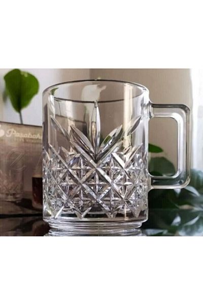 Paşabahçe Timeless 2-Piece Glass with Handle 250 cc Tea Coffee Soft Drink