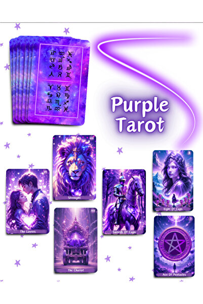 Tarot Serüveni Purple Tarot Destesi 78 Kart