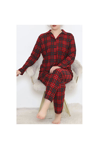 Genel Markalar Büyük Beden Süet Takım Siyahkırmızı - 455.1287.