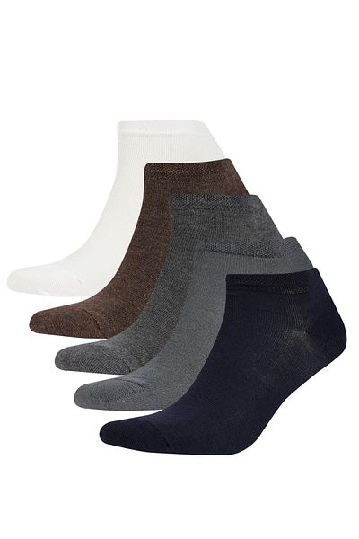 DeFacto Men's Cotton 5-Piece Booties Socks Set