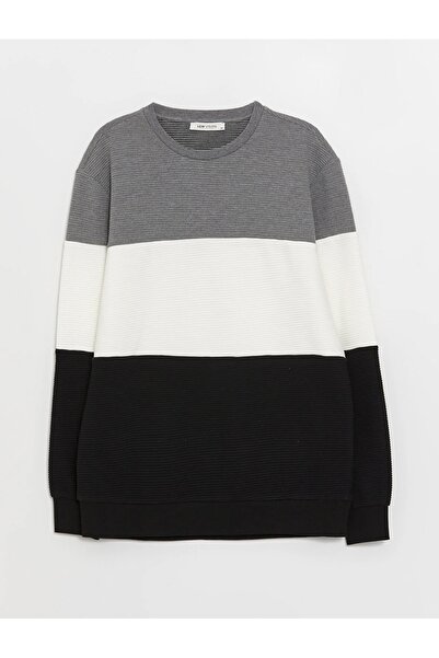 LC Waikiki Чоловічий світшот з довгим рукавом з кольоровим блокуванням