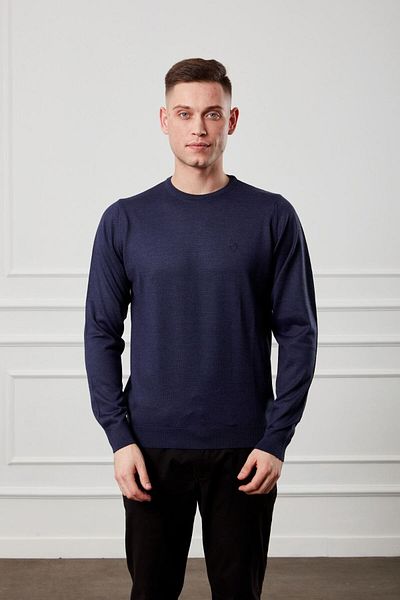 Diandor Men's O Neck Wool Plain Knitwear Sweater A.LACİ