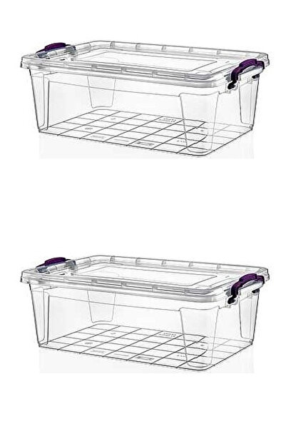 Polytime 2 Adet 22 Litre Dikdörtgen Multi Box Saklama Kutusu - E-506-2