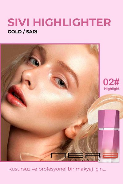 Nera Classy Liquid Liquid Highlighter / Illuminator / Natural Finishing Shimmer Illuminator Highlighter