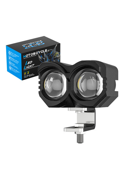 DEKOHOP Motosiklet Sis Farı 2 ADET Metal Kasa Baykuş Model Delici Beyaz Sarı ...