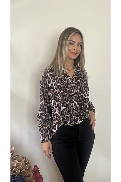 Cardella Сатенена риза с леопард