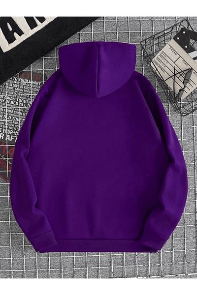 MAGORS Унисекс суитшърт с качулка и щампа Happiest Oversize