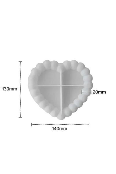 Minima Art Studio Jewelry Plate Organizer Plate Coaster Double Heart Bubble Set