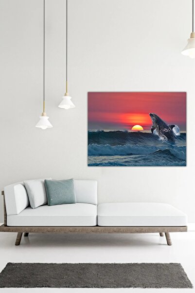 Generic Brand Digital Printed Decorative Dolphin Fish Patterned Wooden Canvas...