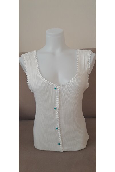 TELCİTRİKO El İşlemeli Boncuklu Bluz